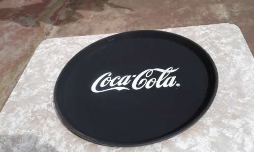 Black coca Cola tray Plastic.